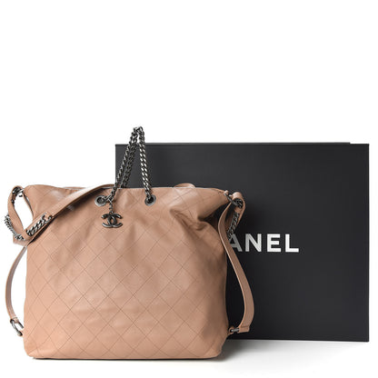 Chanel Calfskin Stitched Large Hobo Dark Beige 13 of 13