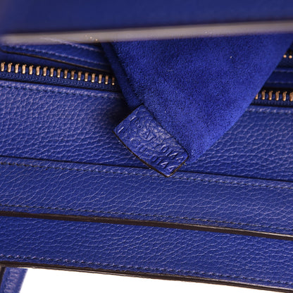 Celine Drummed Calfskin Micro Luggage Indigo 7 of 13
