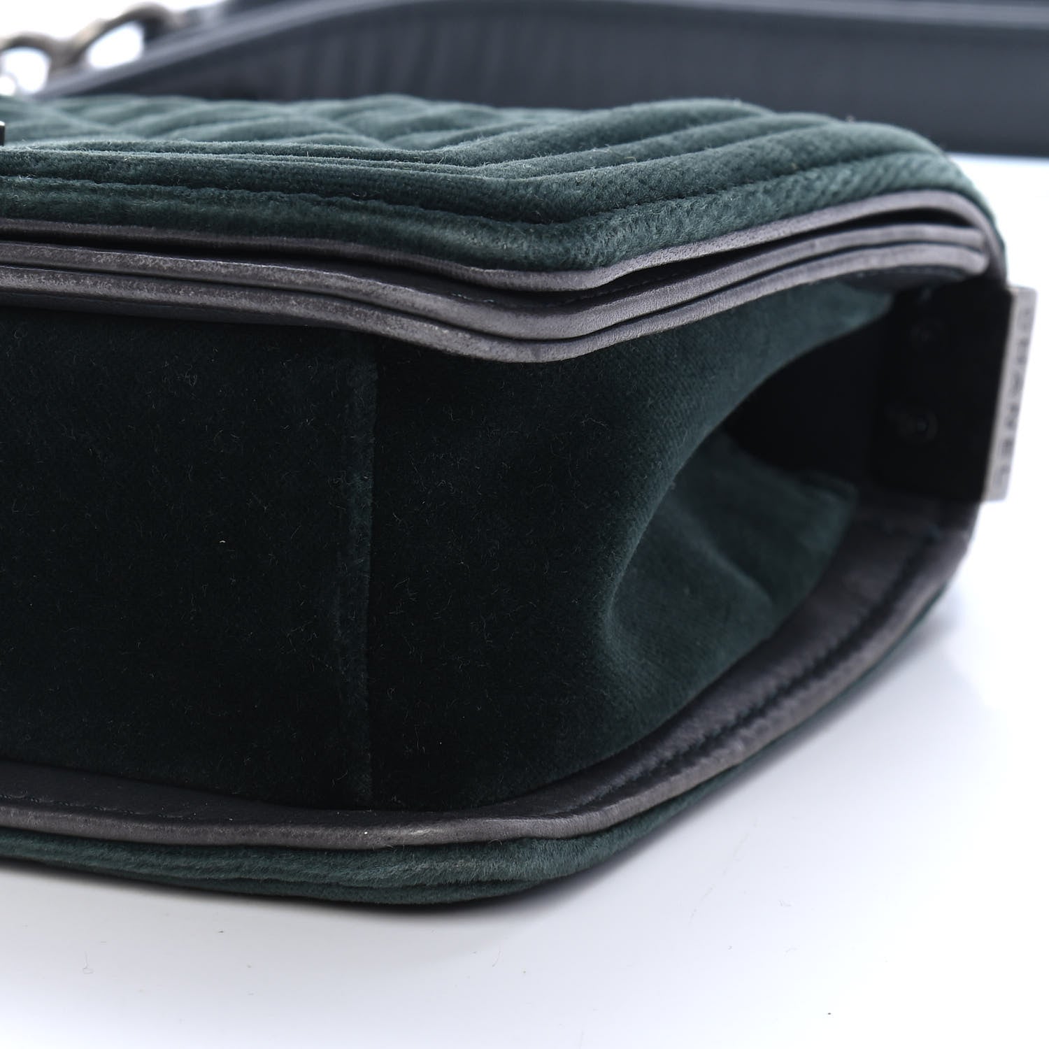 Chanel Velvet Quilted Small Boy Flap Green 9 of 10