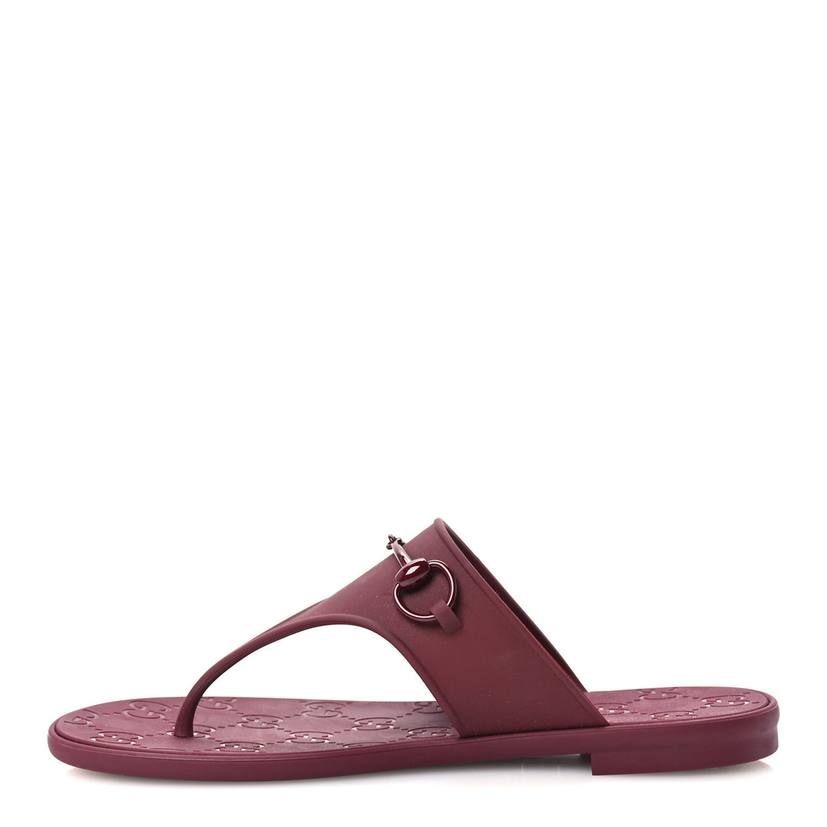 Rubber Womens Horsebit Thong Sandals 41 Rosso Ancora