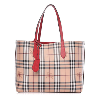 Burberry Haymarket Check Medium Reversible Tote Red 1 of 18