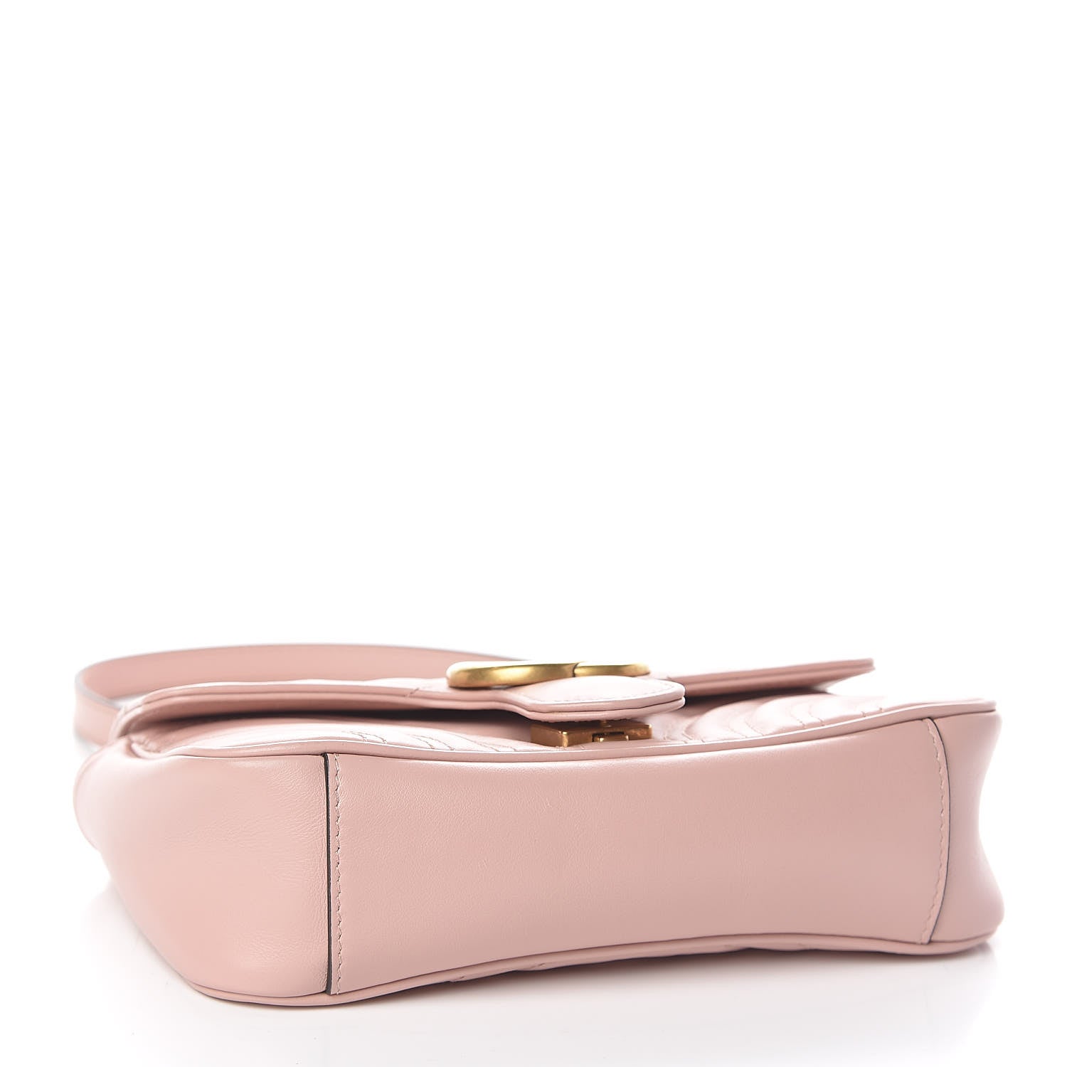 Gucci Calfskin Matelasse Mini GG Marmont Shoulder Bag Perfect Pink 4 of 11