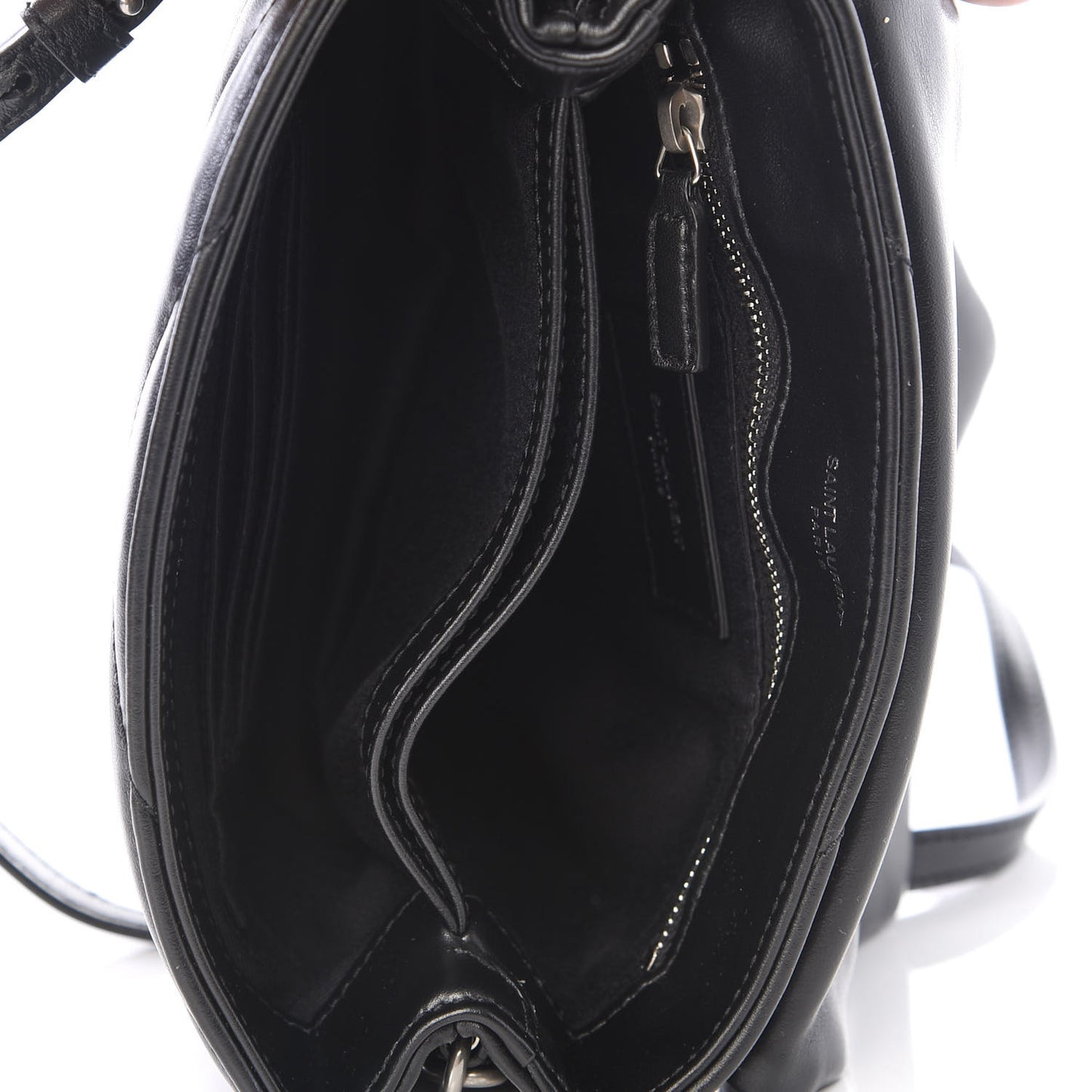 Calfskin Y Quilted Monogram Toy Loulou Crossbody Bag Black