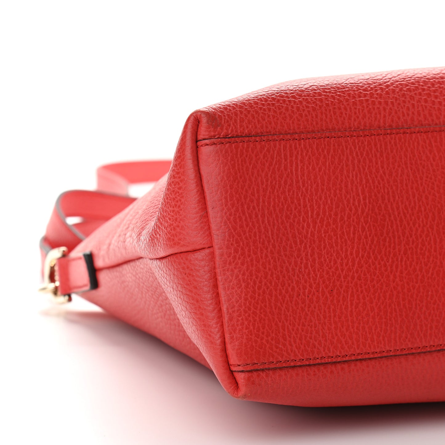 Calfskin Bamboo Tassel Top Handle Tote Red