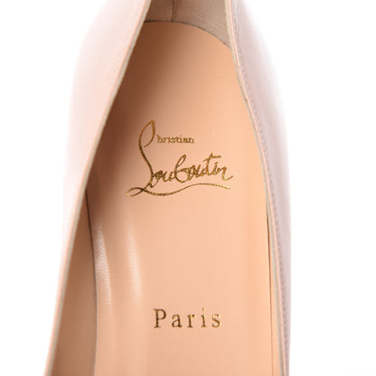 Christian Louboutin Calfskin Bow 80 Peep Toe Pumps 39.5 Nude 8 of 12