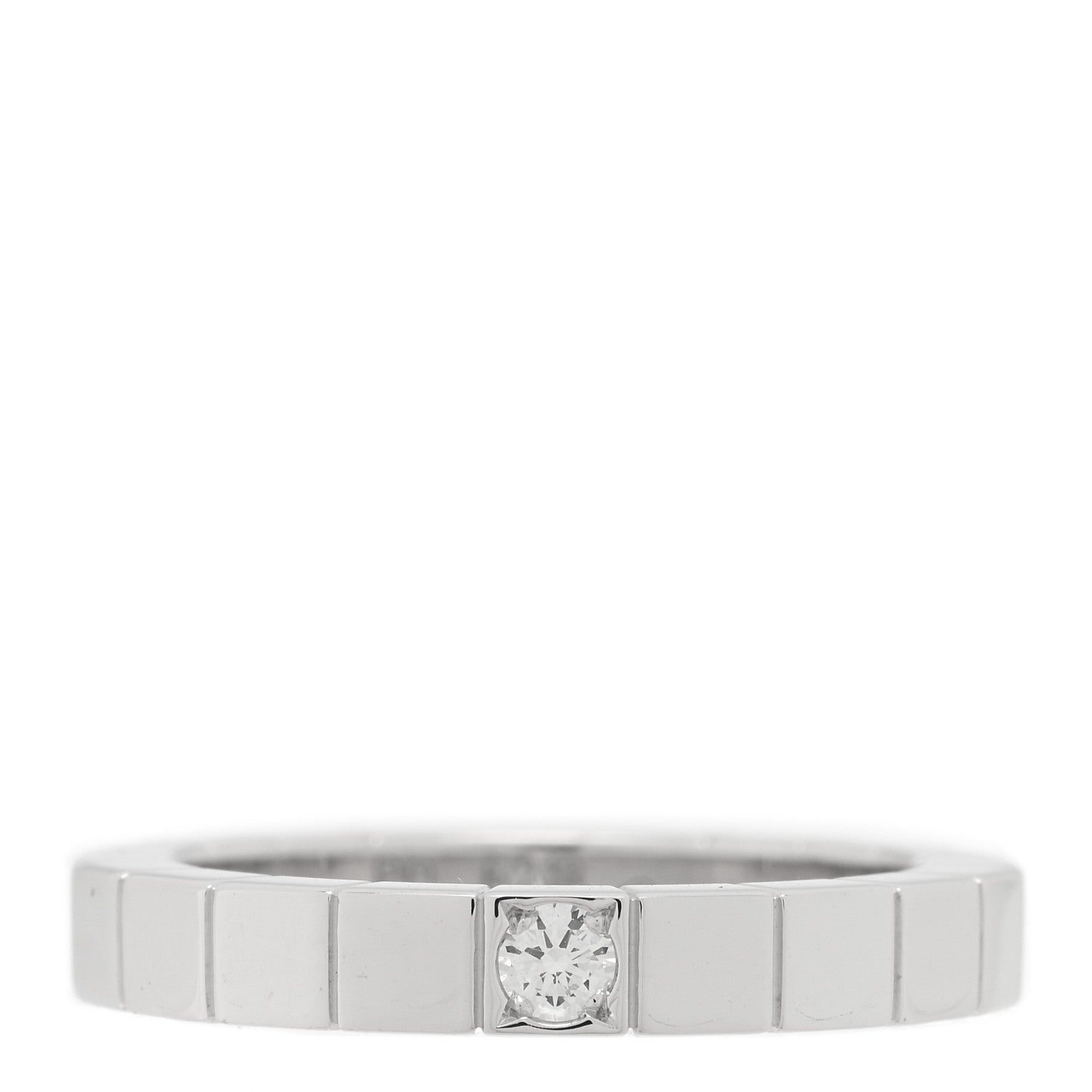 Cartier 18K White Gold Diamond Lanieres Ring 49 4.75 1 of 4