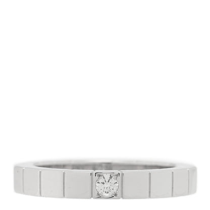 Cartier 18K White Gold Diamond Lanieres Ring 49 4.75 1 of 4