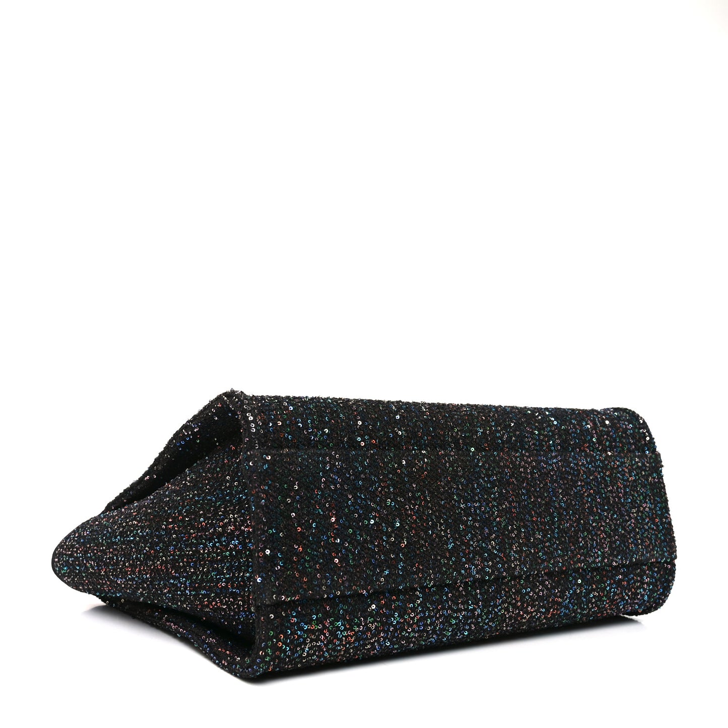 Calfskin Sequin Small Deauville Tote Black