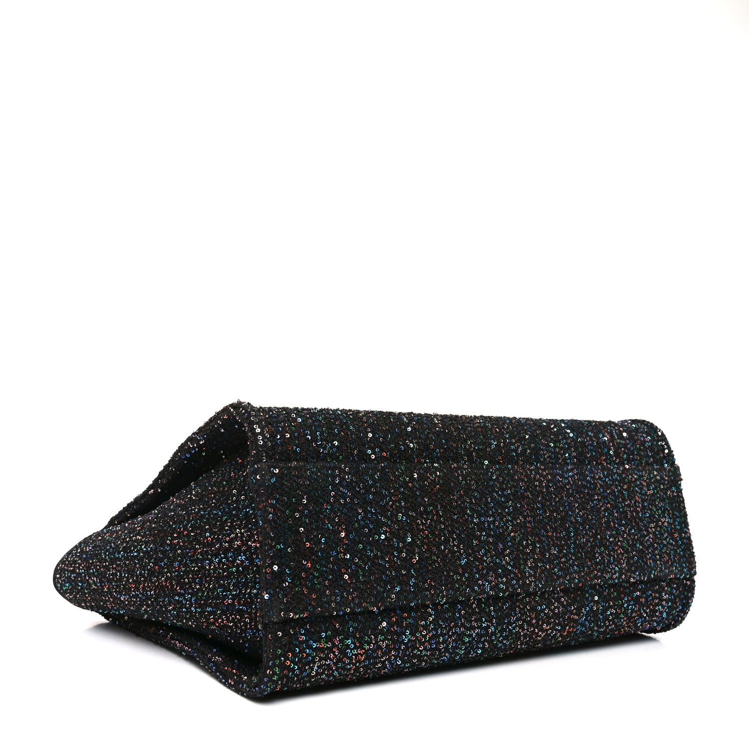 Chanel Calfskin Sequin Small Deauville Tote Black 4 of 10