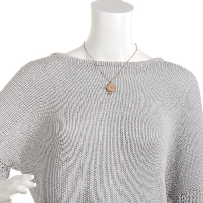 Chanel CC Camellia Flower Necklace Pink and Gold 2 of 6