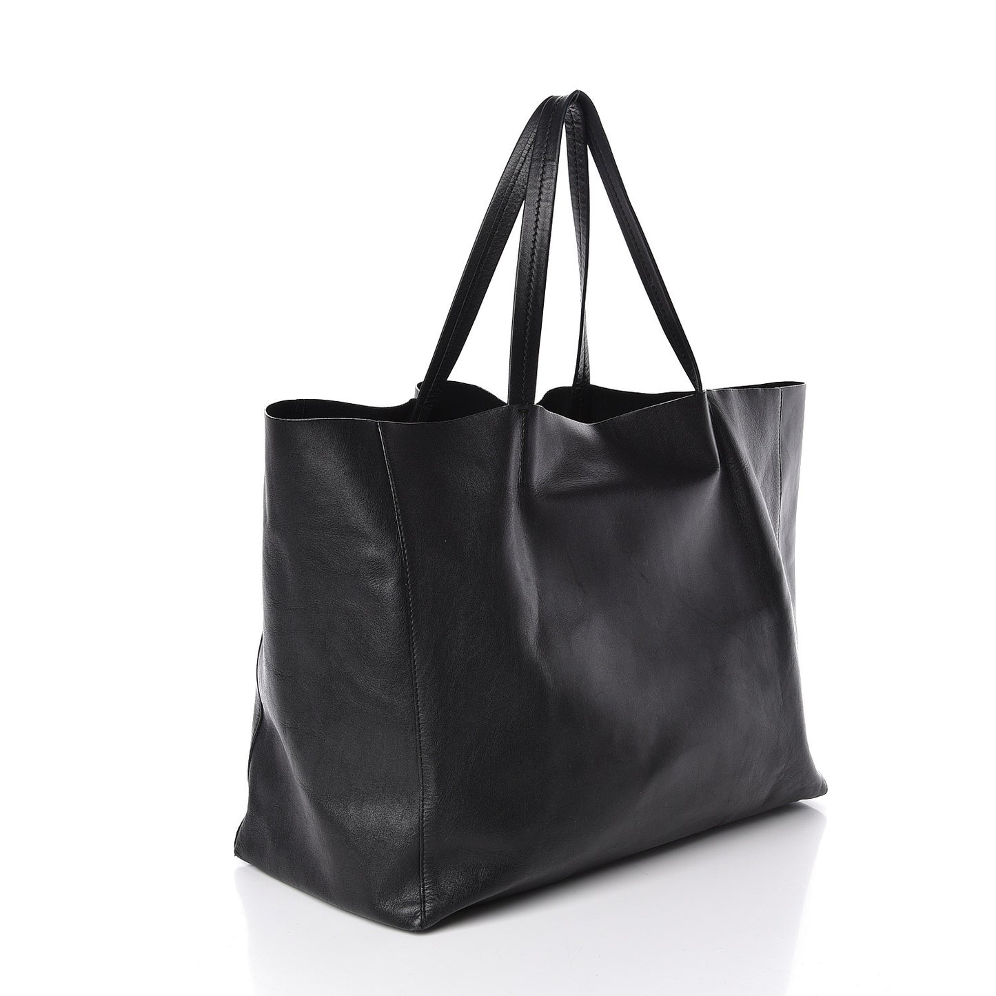 Lambskin Horizontal Cabas Black
