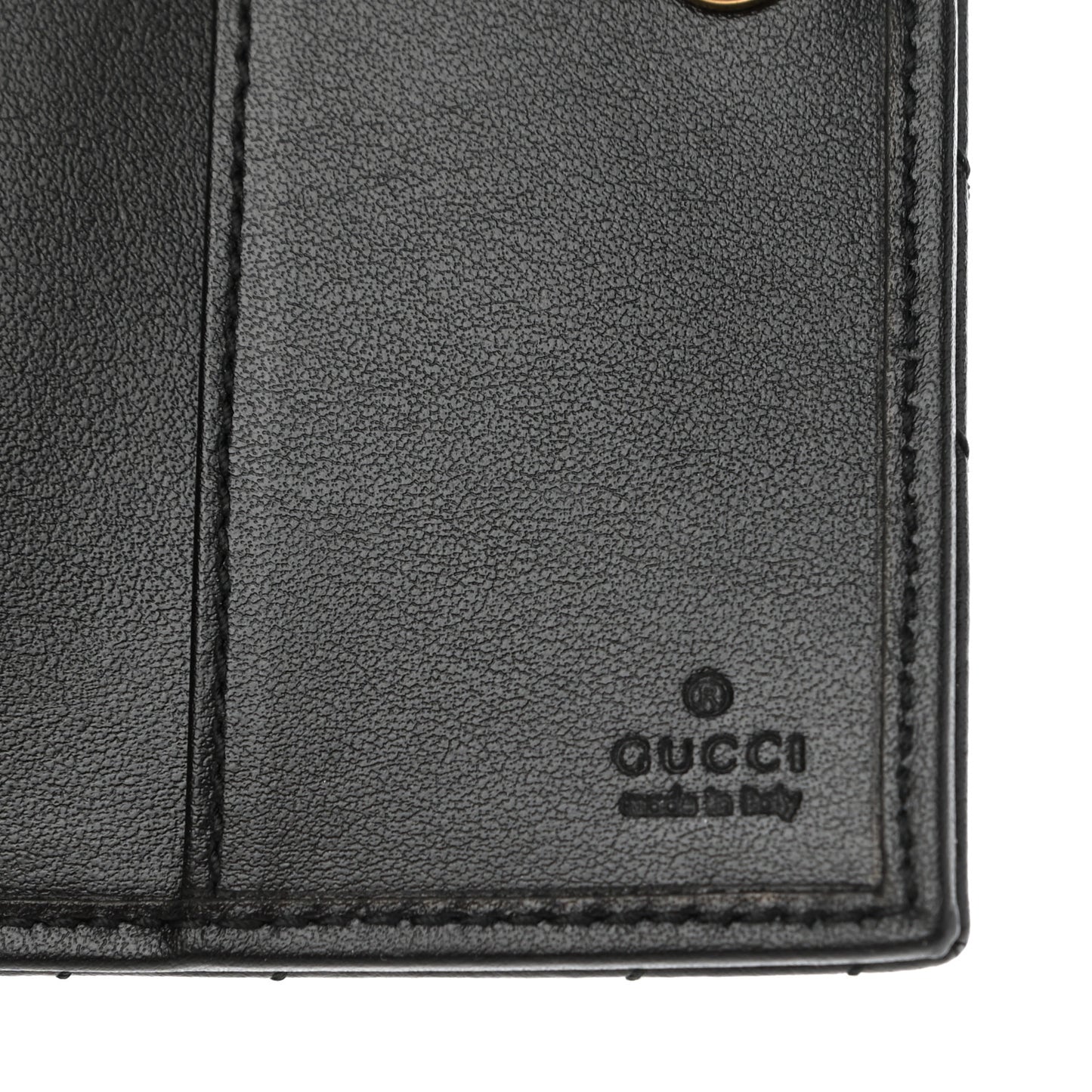 Calfskin Matelasse GG Marmont Passport Case Black