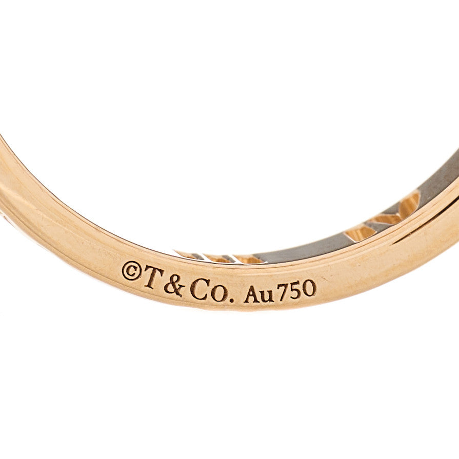 Tiffany 18K Rose Gold Diamond Atlas Pierced Ring 53 6.5 4 of 4