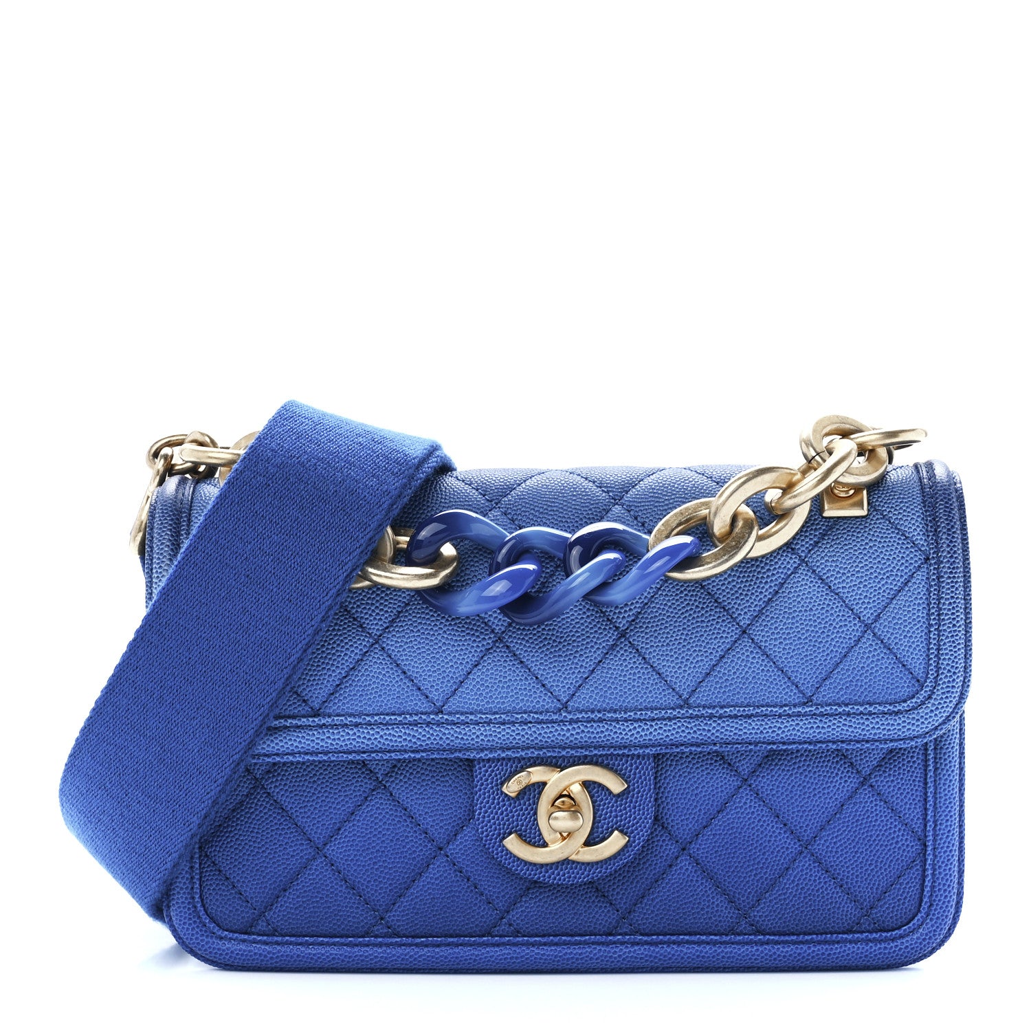 Chanel Caviar Quilted Small Sunset On The Sea Flap Blue 1 of 13