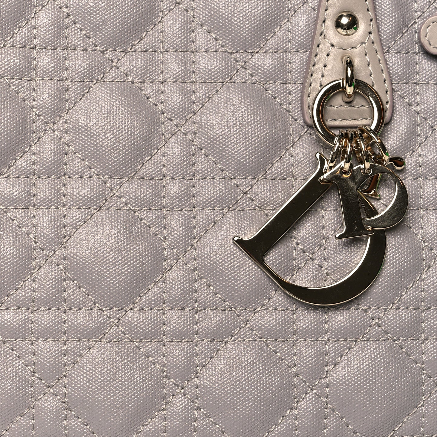 Coated Canvas Cannage Medium Panarea Tote Taupe