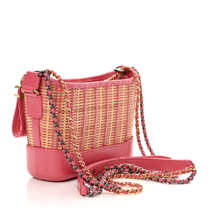Chanel Rattan Calfskin Small Gabrielle Hobo Beige Pink 3 of 10