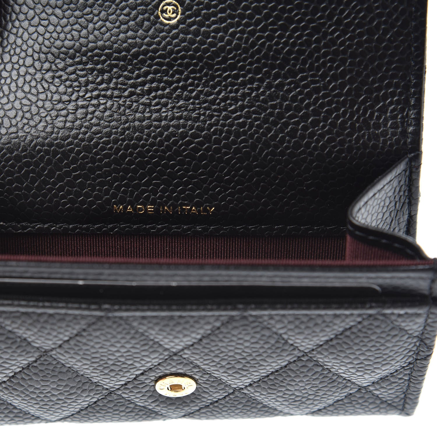 Chanel Caviar Quilted Flap Card Holder Wallet Black 7 of 9