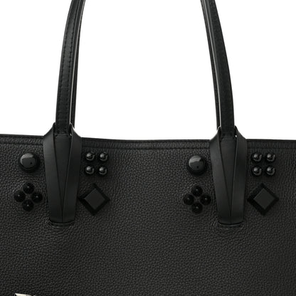 Christian Louboutin Calfskin Empire Spike Studded East West Cabata Tote Black 7 of 9