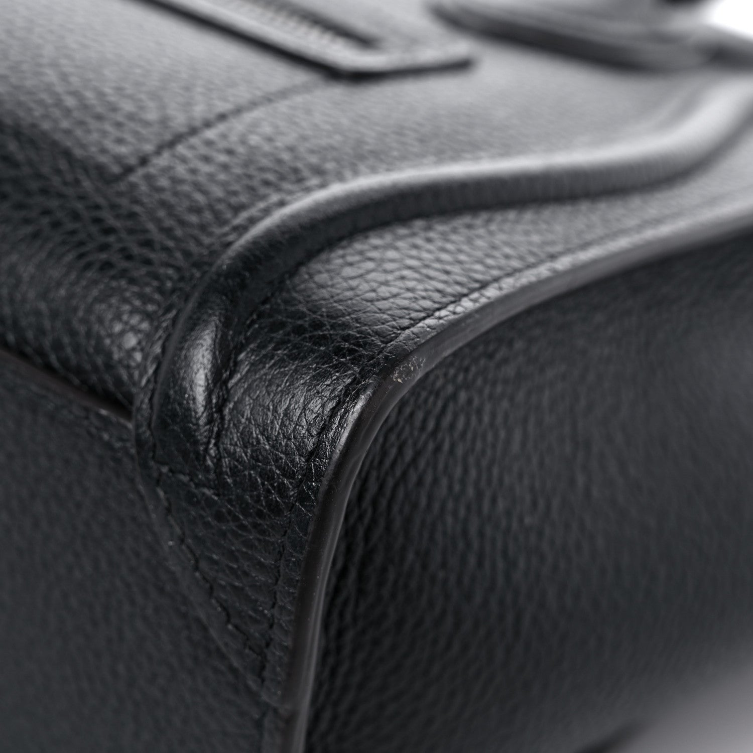 Celine Drummed Calfskin Nano Luggage Black 9 of 12