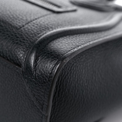 Celine Drummed Calfskin Nano Luggage Black 9 of 12