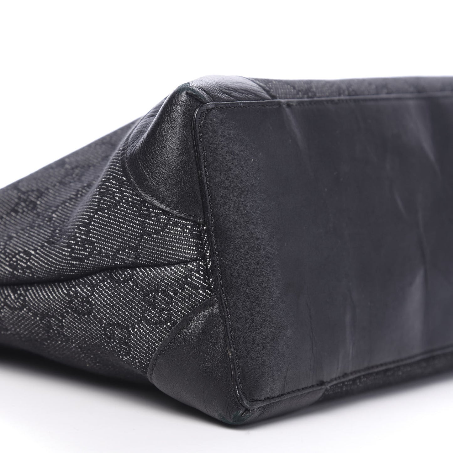 Denim Monogram Tote Black