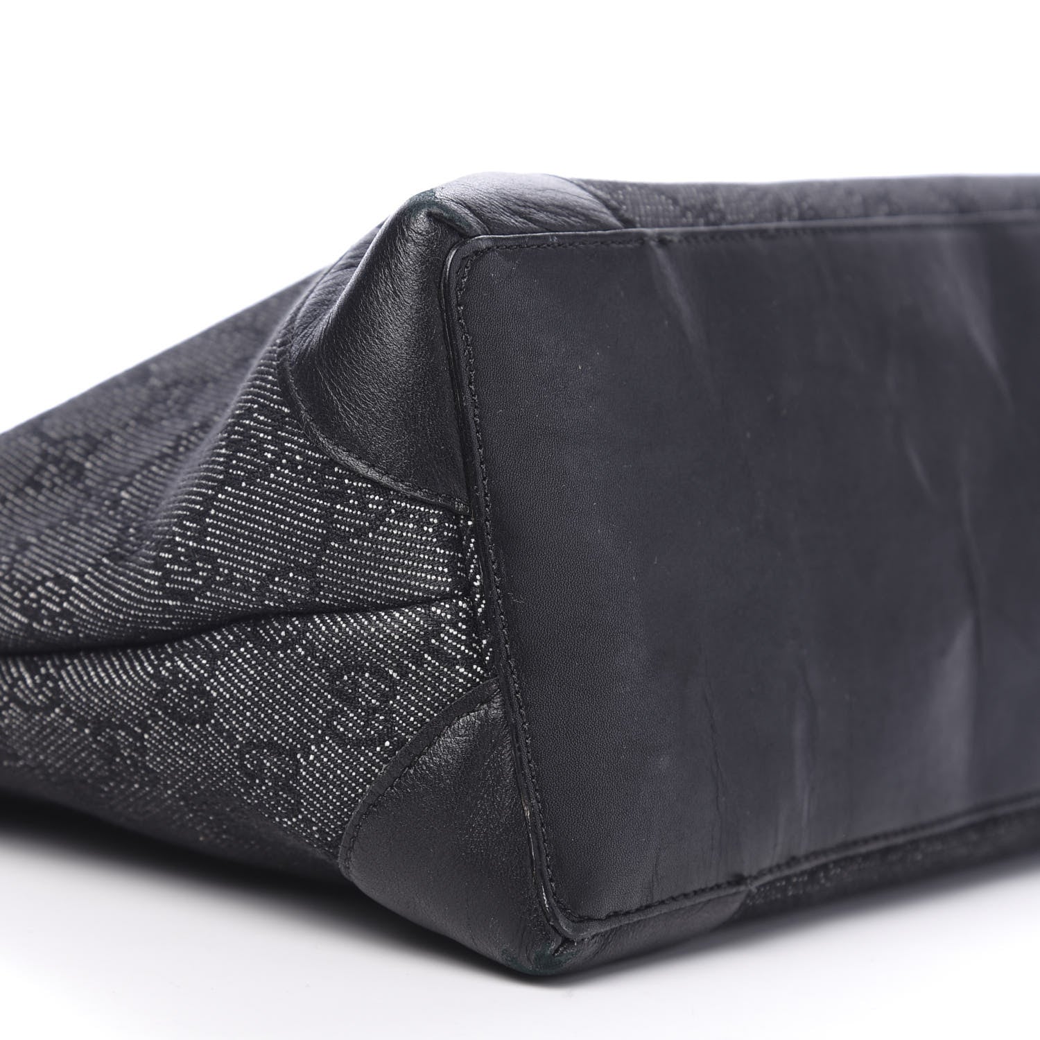 Gucci Denim Monogram Tote Black 9 of 12