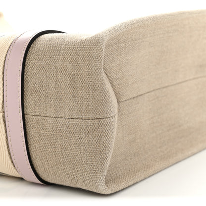 Chloe Linen Calfskin Medium Woody Ribbon Tote Cement Pink 9 of 9