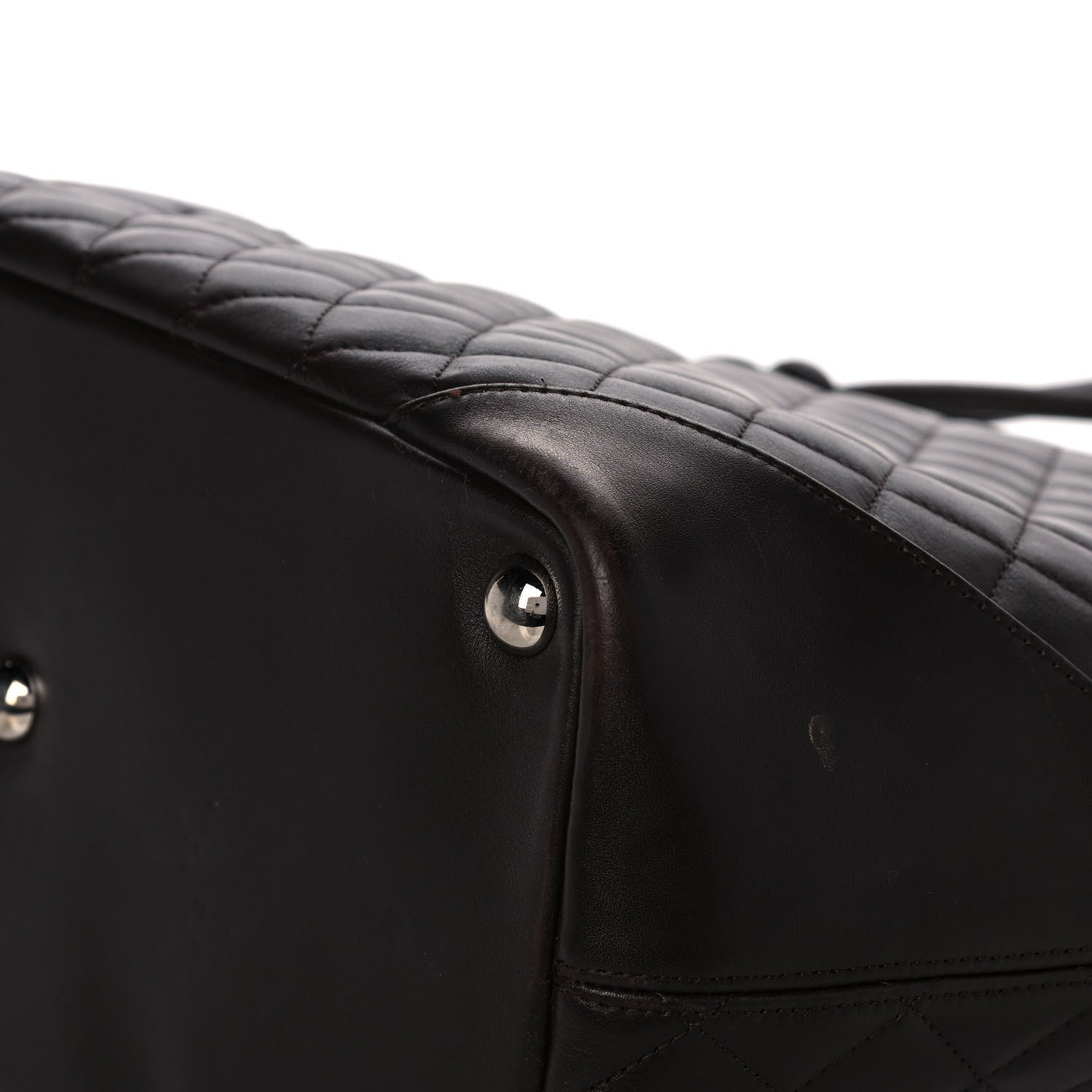 Chanel Calfskin Quilted Large Cambon Tote Brown 10 of 15