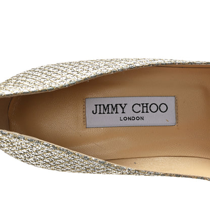 Jimmy Choo Glitter Fabric Crystal Dempsey Pump 40 Silver 5 of 8