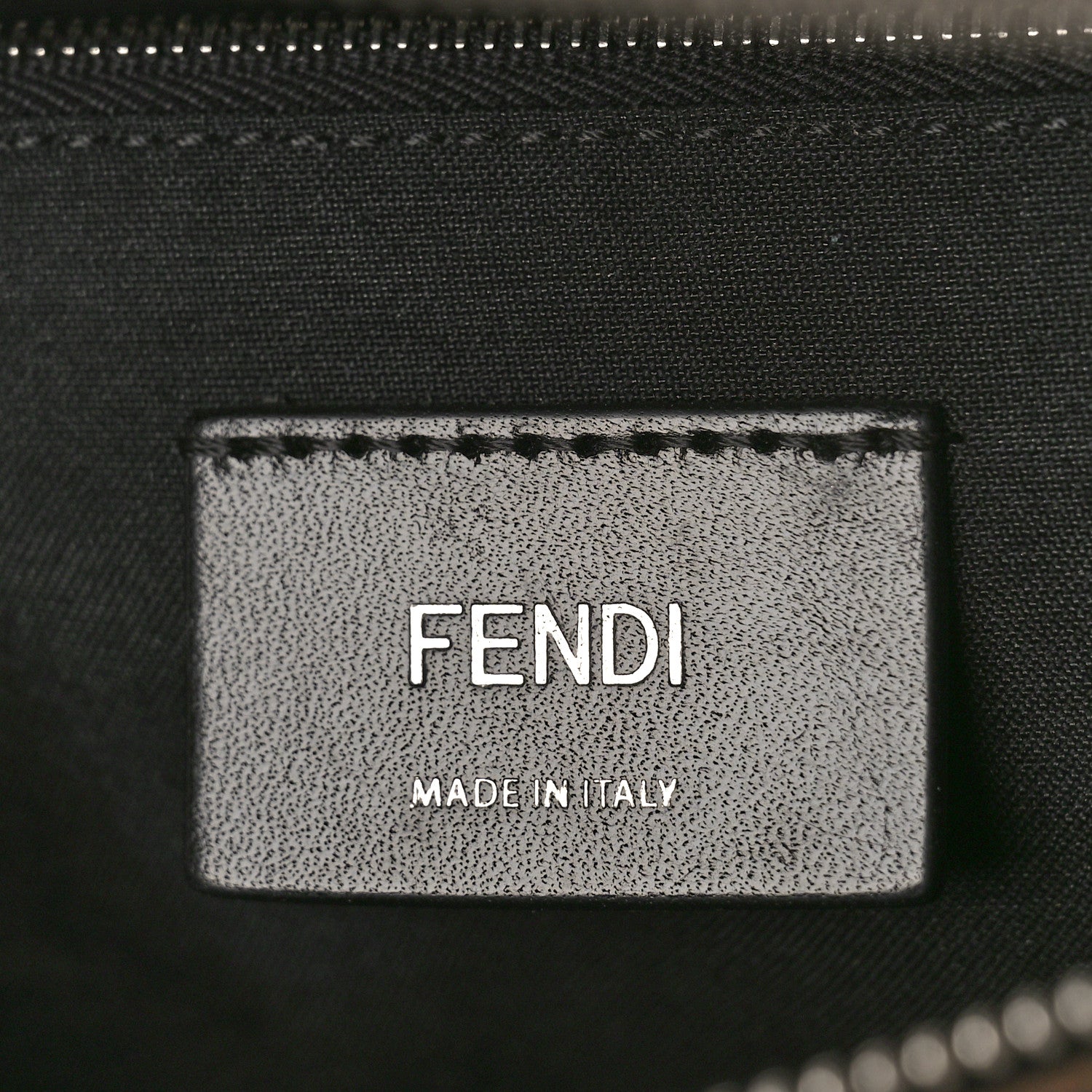 Fendi Vitello Century Bi-Color FF 1974 Embossed Belt Bag Maya Black 6 of 10