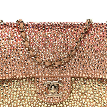 Chanel Suede Calfskin Crystal Mini Flap Pink Golden 9 of 11