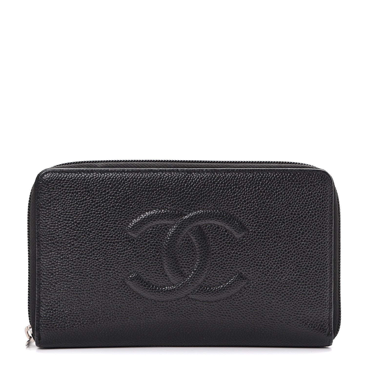 Chanel Caviar Large Timeless CC Zip Around Organizer Wallet Black 1 of 12