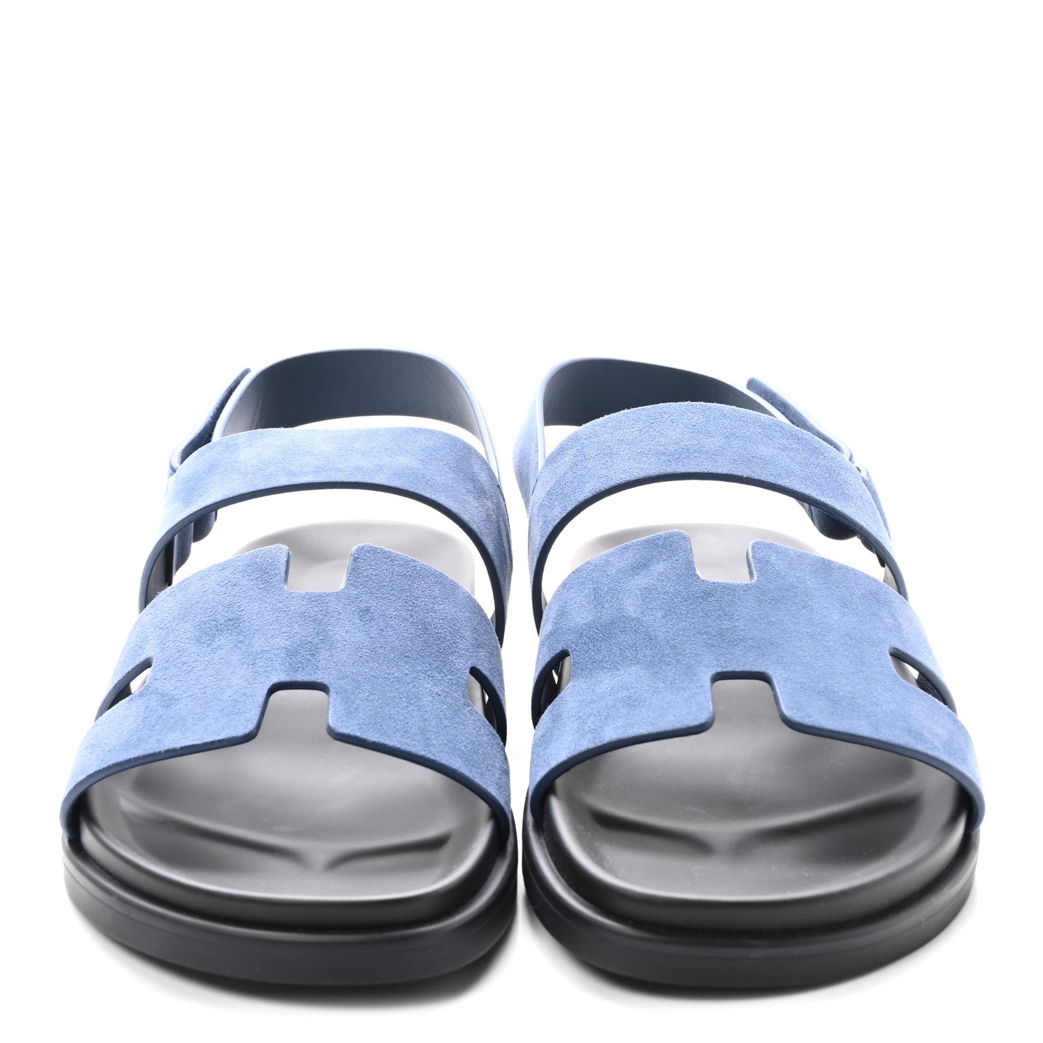 Hermes Suede Goatskin Mens Genius Sandals 43 Bleu Celeste 3 of 10
