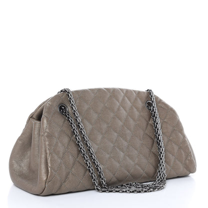 Chanel Metallic Caviar Quilted Medium Just Mademoiselle Beige 3 of 10
