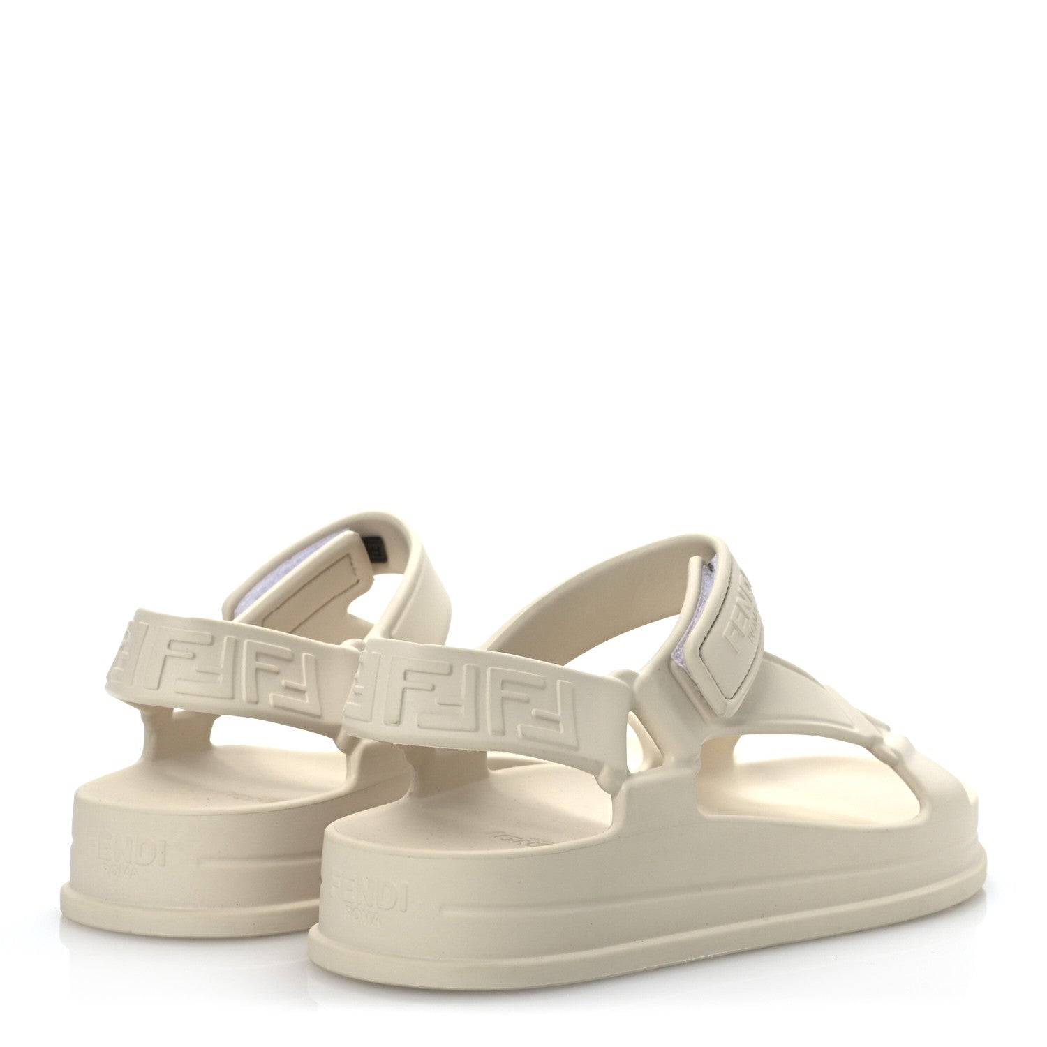 Fendi Rubber FF Sporty Hiker 25mm Sandals 37 Chalk 1697117