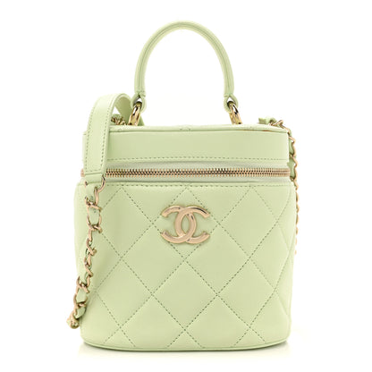 Chanel Lambskin Quilted Trendy Vanity Case Sea Green 1 of 12