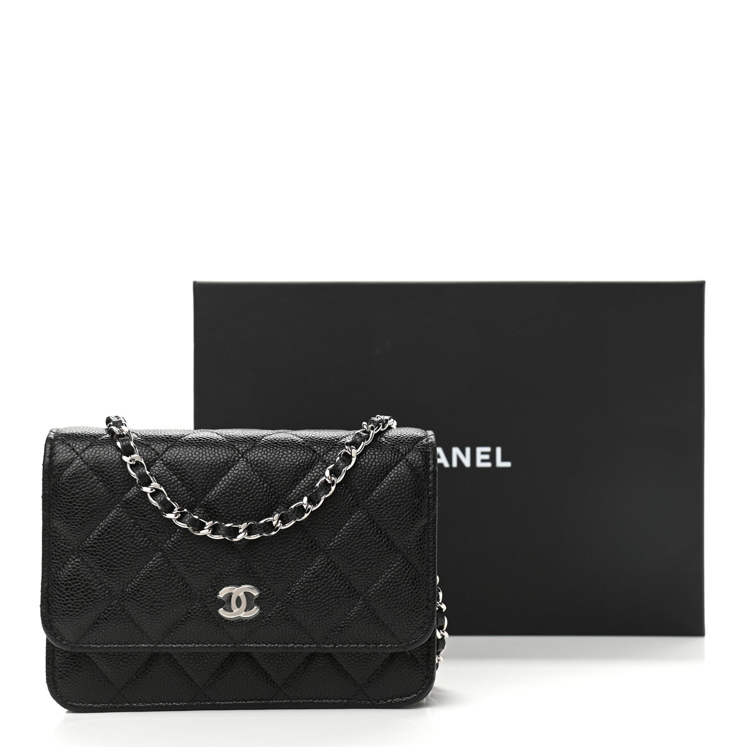 Chanel Caviar Quilted Mini Wallet On Chain WOC Black 12 of 12