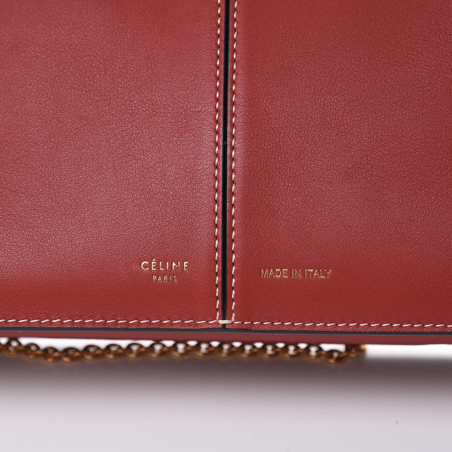 Supple Natural Calfskin Tri-Fold Clutch Red