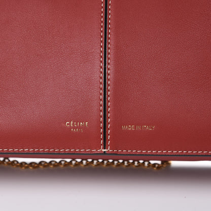 Celine Supple Natural Calfskin Tri-Fold Clutch Red 7 of 11