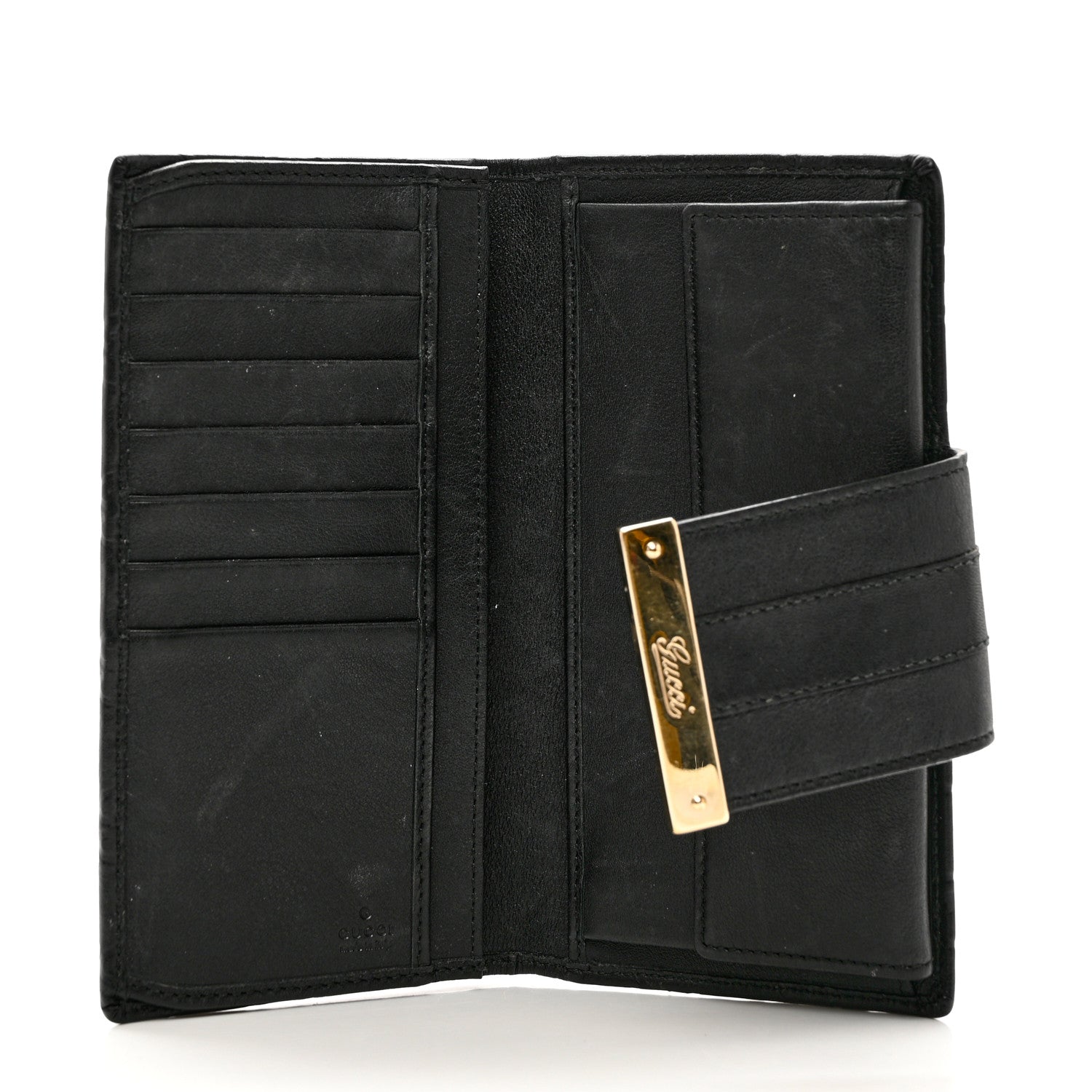 Gucci Guccissima Ladies Web Long Wallet Black 6 of 8