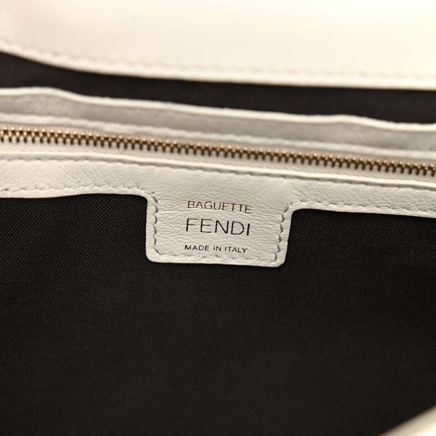 Fendi Nappa FF 1974 Embossed Baguette White 7 of 13