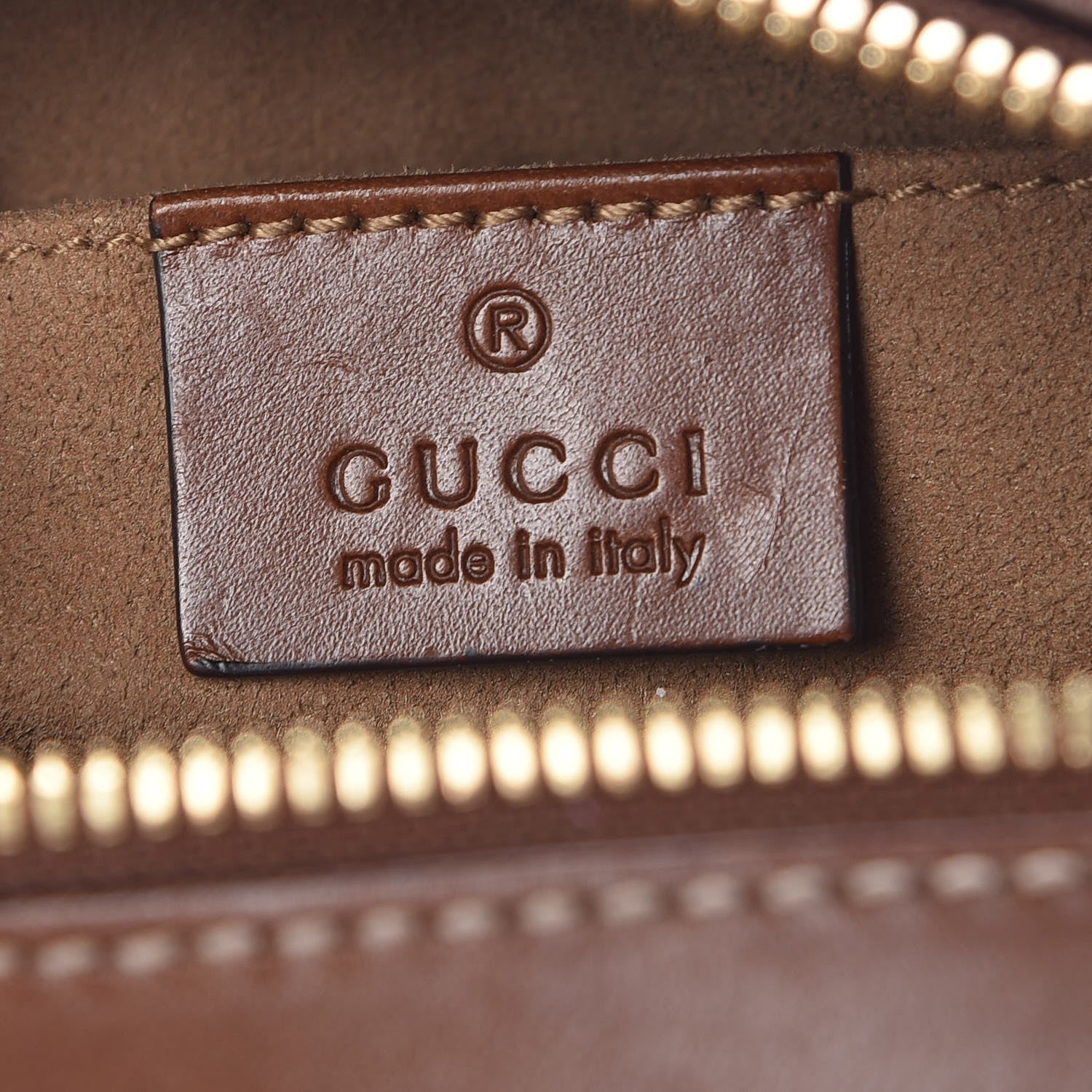 Gucci GG Supreme Monogram Cuoio Toscano Mini Chain Shoulder Bag Beige Ebony Cuir 6 of 7