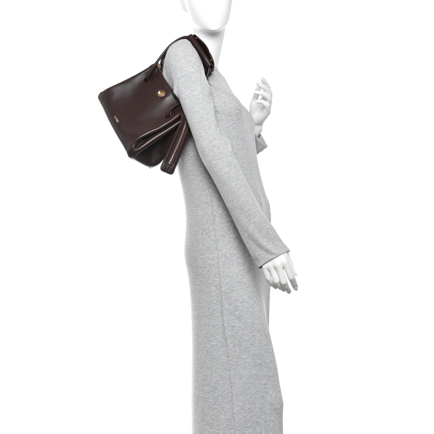 Supple Calfskin Small Madrid Bag Dark Brownie