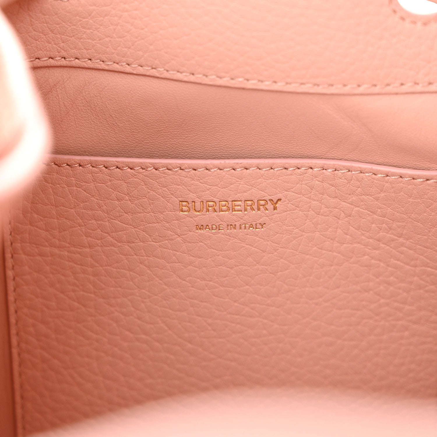Burberry Grainy Calfskin Small TB Bucket Bag Dusty Pink 6 of 9