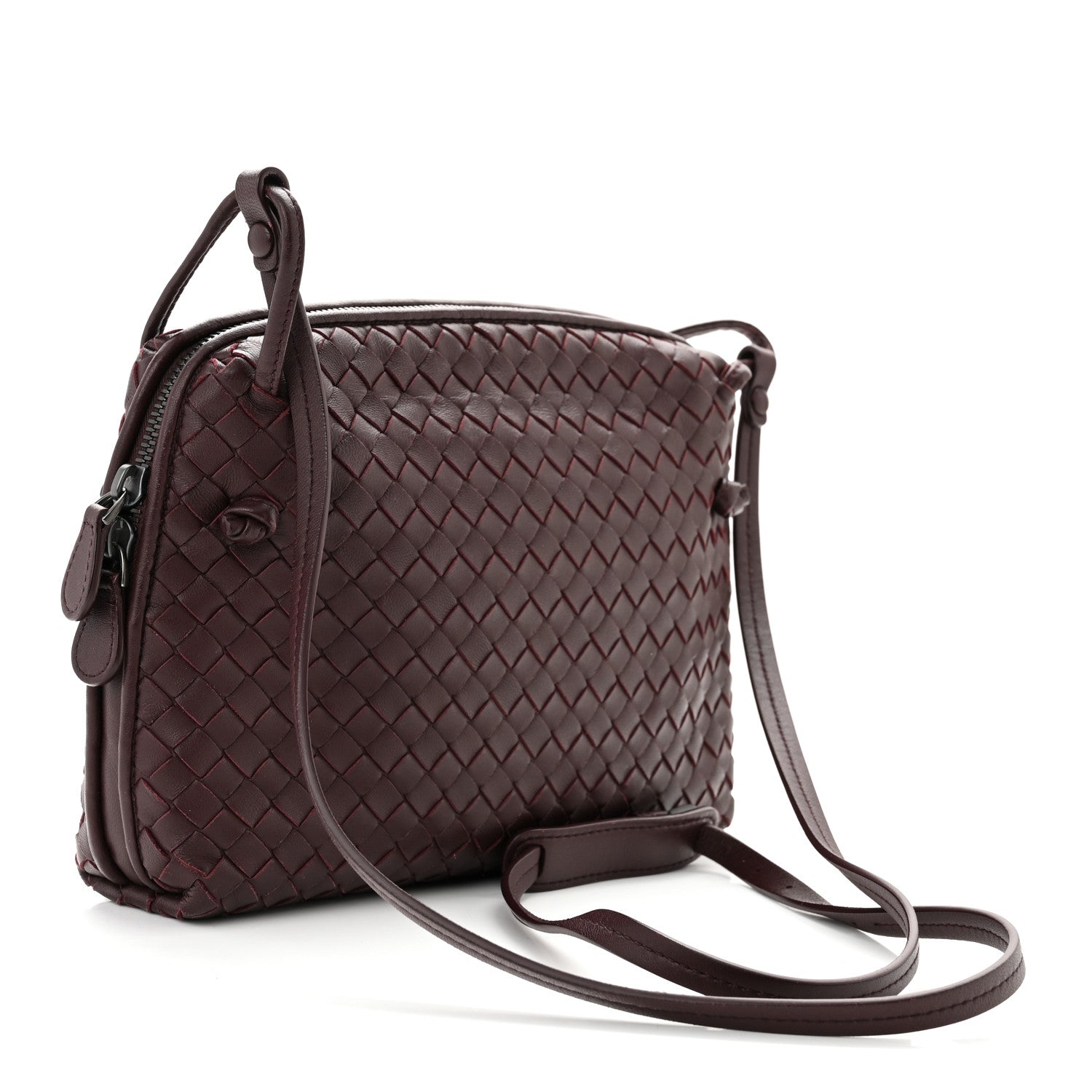 Bottega Veneta Nappa Intrecciato Nodini Bag Aubergine 3 of 11