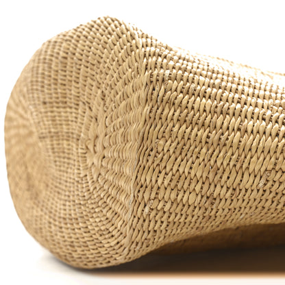 Loewe Raffia Calfskin Shell Basket Tote Natural Pecan 8 of 8