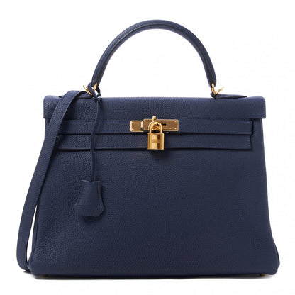 Hermes Togo Kelly Retourne 32 Bleu Nuit 1 of 31