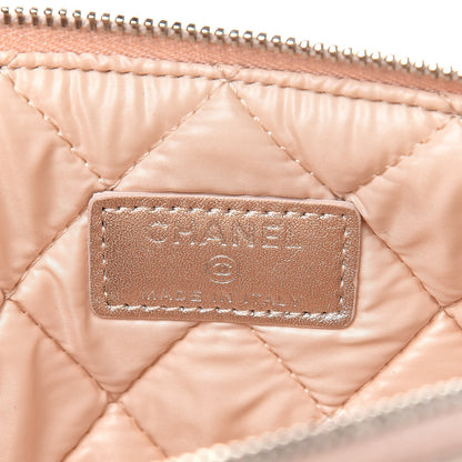 Chanel Metallic Lambskin Quilted Cosmetic Pouch Light Gold 6 of 8