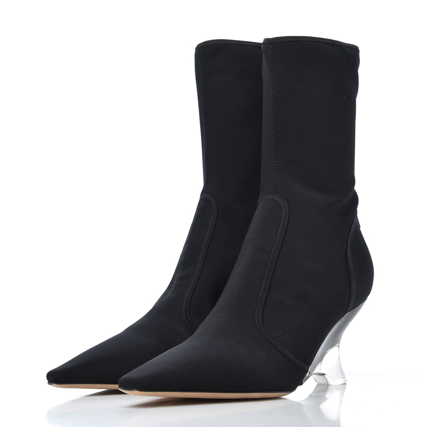 Christian Dior Micro Resille Lucite Etoile Boots 39 Black 3 of 14