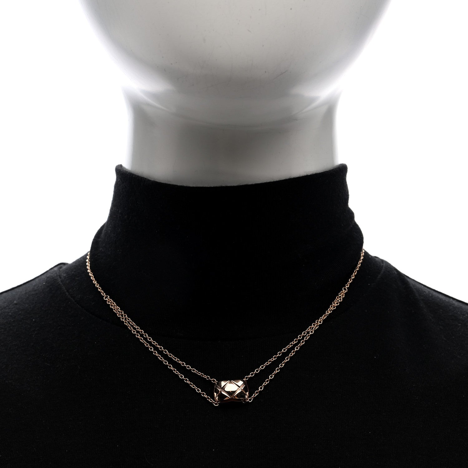 Chanel 18K Beige Gold Coco Crush Pendant Necklace 2 of 6